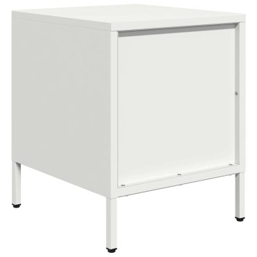 vidaXL Κομοδίνα 2 τεμ. Λευκό 35x39x43,5cm Ατσάλι