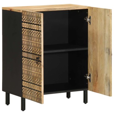 vidaXL Μπουφές 60x33,5x75cm από Μασίφ Ακατέργαστο Ξύλο Μάνγκο 1 τεμ.