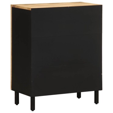 vidaXL Μπουφές 60x33,5x75cm από Μασίφ Ακατέργαστο Ξύλο Μάνγκο 1 τεμ.