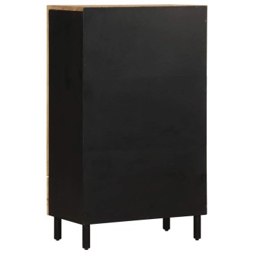 vidaXL Ψηλός Μπουφές 60x33,5x110cm από Ακατέργαστο Ξύλο Μάνγκο