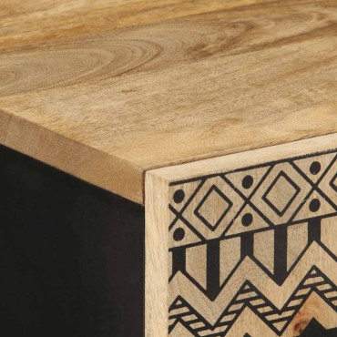 vidaXL Ψηλός Μπουφές 60x33,5x110cm από Ακατέργαστο Ξύλο Μάνγκο