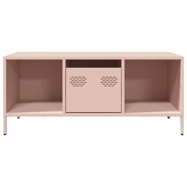 vidaXL Τραπεζάκι Σαλονιού Ροζ 101,5x50x43,5cm από Χάλυβα Ψυχρής Έλασης 1 τεμ.