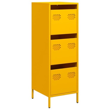 vidaXL Ντουλάπι Μουσταρδί 39x35x103,5cm από Ατσάλι 1 τεμ.