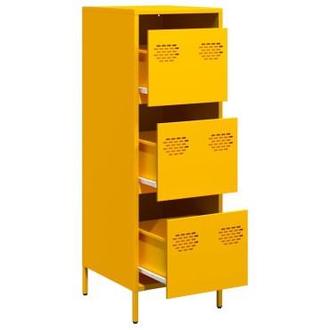 vidaXL Ντουλάπι Μουσταρδί 39x35x103,5cm από Ατσάλι 1 τεμ.