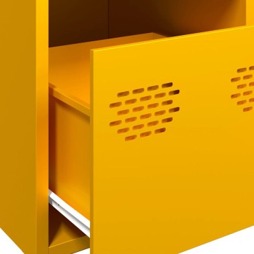 vidaXL Ντουλάπι Μουσταρδί 39x35x103,5cm από Ατσάλι 1 τεμ.