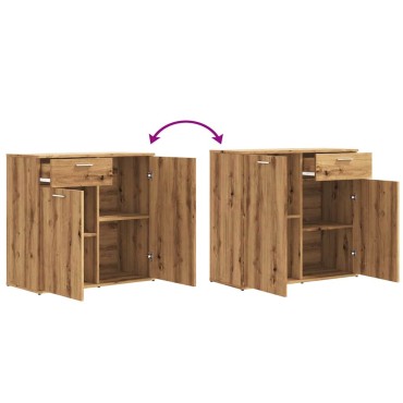 vidaXL Ντουλάπι Τεχνίτης Δρυς 80x36x75cm Επεξεργασμένο Ξύλο 1 τεμ.