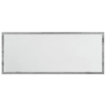 vidaXL Καθρέφτης Μπάνιου Γκρι Sonoma 100x8,5x37cm Επεξεργασμένο Ξύλο 1 τεμ.