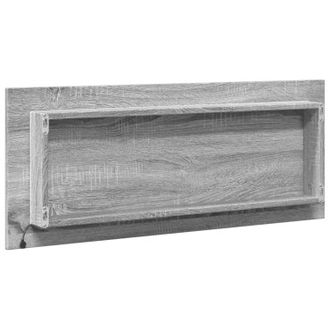 vidaXL Καθρέφτης Μπάνιου Γκρι Sonoma 100x8,5x37cm Επεξεργασμένο Ξύλο 1 τεμ.