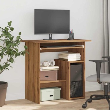 vidaXL Γραφείο Αρτισιανή Δρυς 80x45x74cm από Επεξεργασμένο Ξύλο 1 τεμ.