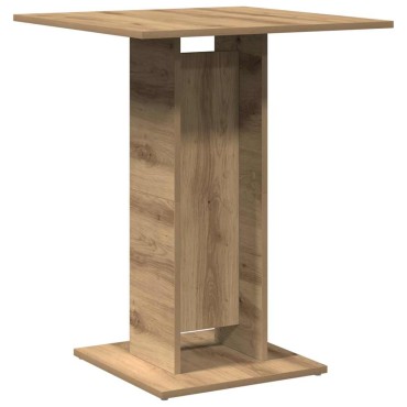 vidaXL Τραπέζι Bistro Χρώμα Τεχνίτης Δρυς 60x60x75cm Μοριοσανίδα 1 τεμ.