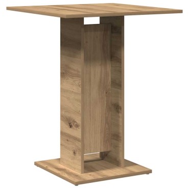 vidaXL Τραπέζι Bistro Χρώμα Τεχνίτης Δρυς 60x60x75cm Μοριοσανίδα 1 τεμ.