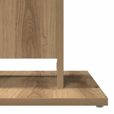 vidaXL Τραπέζι Bistro Χρώμα Τεχνίτης Δρυς 60x60x75cm Μοριοσανίδα 1 τεμ.
