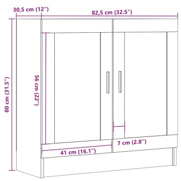 vidaXL Βιβλιοθήκη Artisan Δρυς 82,5x30,5x80cm Επεξεργασμένο Ξύλο 1 τεμ.