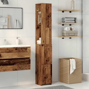 vidaXL Στήλη Μπάνιου Παλιό Ξύλο 25x25x170cm από Μοριοσανίδα 1 τεμ.