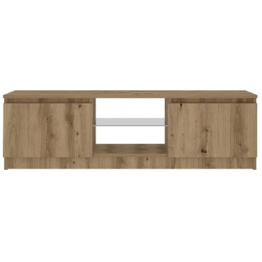vidaXL Έπιπλο Τηλεόρασης με LED Αρτισιανή Δρυς 120x30x36cm Επεξ.Ξύλο