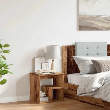 vidaXL Κομοδίνο Όψη Παλαιού Ξύλου 40x30x40cm από Επεξ. Ξύλο 1 τεμ.