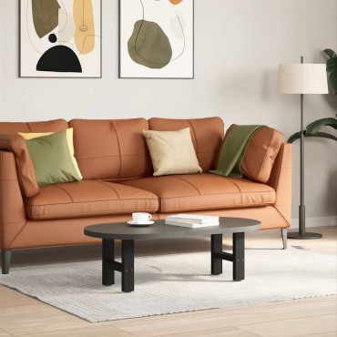 vidaXL Πόδια τραπεζιού σαλονιού Μαύρο 2 τεμ. 30x(30-31)cm Ατσάλι