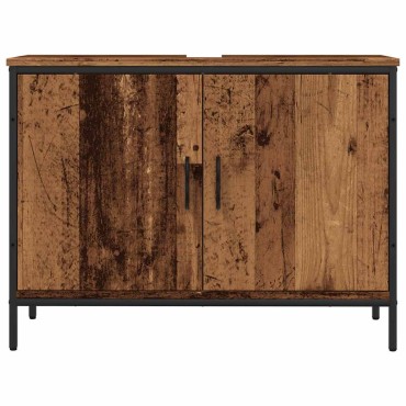 vidaXL Ντουλάπι Νιπτήρα Μπάνιου Παλιό Ξύλο 60x33x60 εκ 1 τεμ.