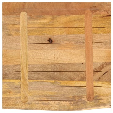 vidaXL Επιφάνεια Τραπεζιού 80x80x3,8cm Live Edge Μασίφ Ξύλο Μάνγκο 1 τεμ.