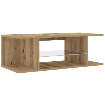 vidaXL Έπιπλο Τηλεόρασης με LED Αρτισιανή Δρυς 90x39x30cm Επεξ.Ξύλο