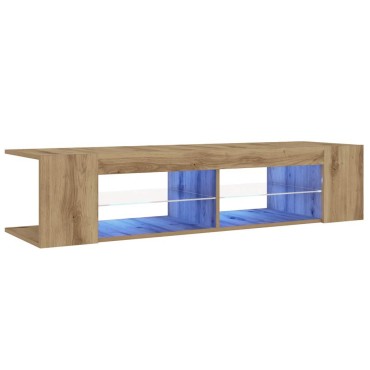 vidaXL Έπιπλο Τηλεόρασης με LED Αρτισιανή Δρυς 135x39x30cm Επεξ.Ξύλο