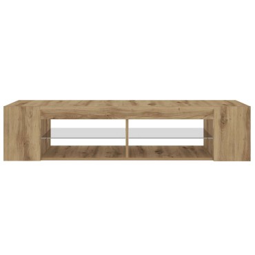 vidaXL Έπιπλο Τηλεόρασης με LED Αρτισιανή Δρυς 135x39x30cm Επεξ.Ξύλο