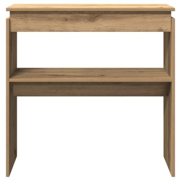 vidaXL Τραπέζι Κονσόλα Αρτισιανή Δρυς 80x30x80cm Επεξεργασμένο Ξύλο 1 τεμ.