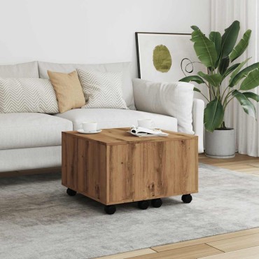 vidaXL Τραπεζάκι Σαλονιού Αρτισιανή Δρυς 60x60x38cm Επεξ. Ξύλο 1 τεμ.