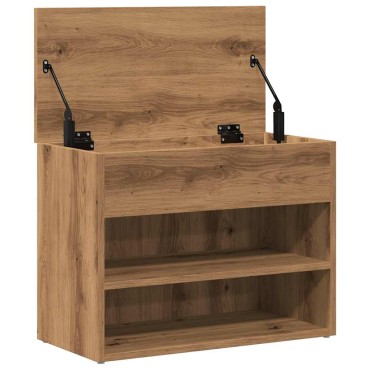 vidaXL Πάγκος Παπουτσιών τεχνίτης Δρυς 60x30x45cm Επεξεργασμένο Ξύλο
