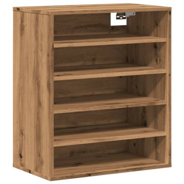vidaXL Παπουτσοθήκη Αρτισιανή Δρυς 60x35x70cm Επεξεργασμένο Ξύλο