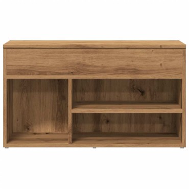 vidaXL Πάγκος Παπουτσιών τεχνίτης Δρυς 80x30x45cm Επεξεργασμένο Ξύλο