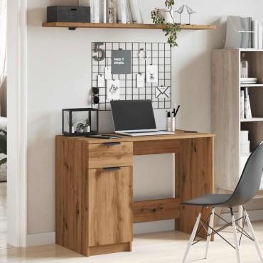 vidaXL Γραφείο Αρτισιανή Δρυς 100x50x75cm από Επεξεργασμένο Ξύλο 1 τεμ.