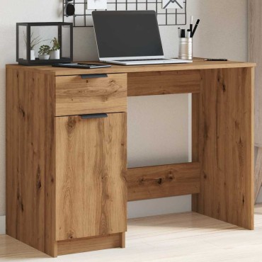 vidaXL Γραφείο Αρτισιανή Δρυς 100x50x75cm από Επεξεργασμένο Ξύλο 1 τεμ.