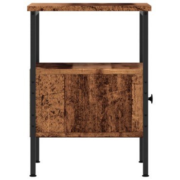 vidaXL Κομοδίνα 2 τεμ. Όψη Παλαιού Ξύλου 34x36x50cm από Επεξ. Ξύλο