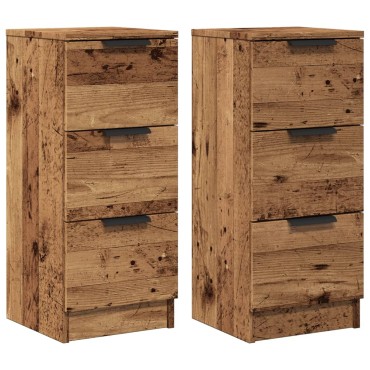 vidaXL Ντουλάπια 2 τεμ. Παλαιό ξύλο 30x30x70cm Επεξεργασμένο Ξύλο