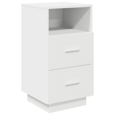 vidaXL Κομοδίνα 2 τεμ. με 2 συρτάρια Λευκό 36x36x68cm