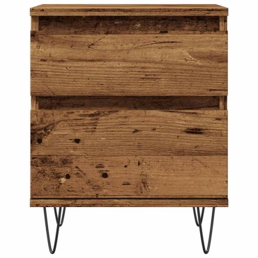 vidaXL Κομοδίνα 2 τεμ. Παλιό ξύλο 40x35x50cm Κατασκευασμένο ξύλο