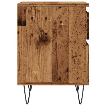 vidaXL Κομοδίνα 2 τεμ. Παλιό ξύλο 40x35x50cm Κατασκευασμένο ξύλο