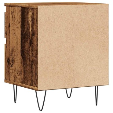 vidaXL Κομοδίνα 2 τεμ. Παλιό ξύλο 40x35x50cm Κατασκευασμένο ξύλο