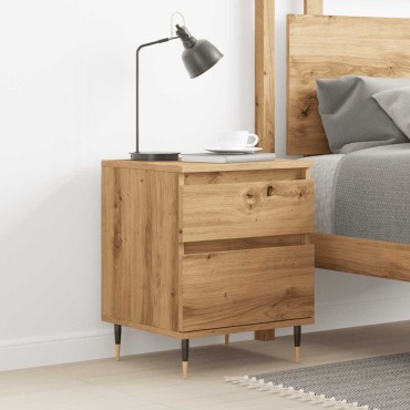 vidaXL Κομοδίνο τεχνίτης Δρυς 40x35x50cm από Επεξεργασμένο Ξύλο 1 τεμ.