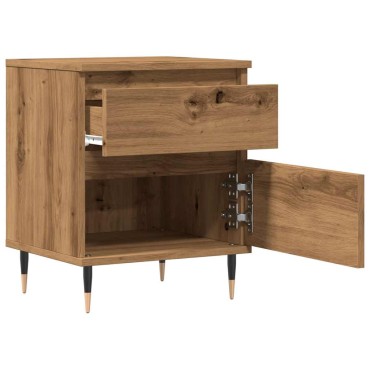 vidaXL Κομοδίνο τεχνίτης Δρυς 40x35x50cm από Επεξεργασμένο Ξύλο 1 τεμ.