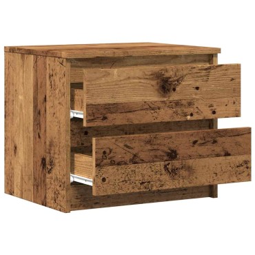 vidaXL Κομοδίνα 2 τεμ. Παλιό Ξύλο 50x40x43.5cm από Επεξεργασμένο Ξύλο