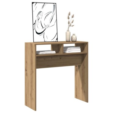 vidaXL Τραπέζι Κονσόλα Αρτισιανή Δρυς 78x30x80cm Επεξεργασμένο Ξύλο 1 τεμ.