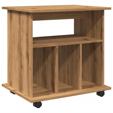 vidaXL Ντουλάπι Τροχήλατο Αρτισιανή Δρυς 60x45x60cm Επεξεργ. Ξύλο 1 τεμ.