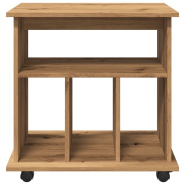 vidaXL Ντουλάπι Τροχήλατο Αρτισιανή Δρυς 60x45x60cm Επεξεργ. Ξύλο 1 τεμ.