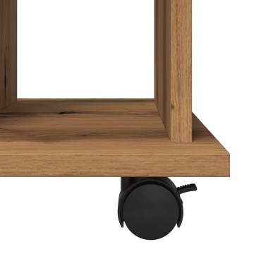 vidaXL Ντουλάπι Τροχήλατο Αρτισιανή Δρυς 60x45x60cm Επεξεργ. Ξύλο 1 τεμ.