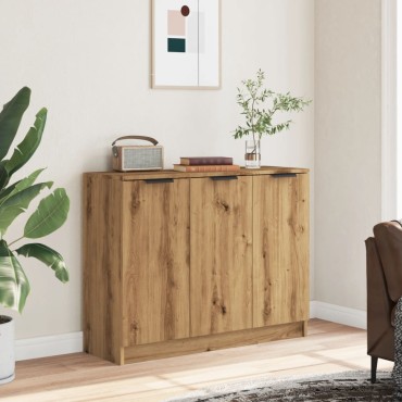 vidaXL Μπουφές Αρτισιανή Δρυς 90,5x30x70cm από Επεξεργασμένο Ξύλο 1 τεμ.