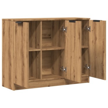 vidaXL Μπουφές Αρτισιανή Δρυς 90,5x30x70cm από Επεξεργασμένο Ξύλο 1 τεμ.