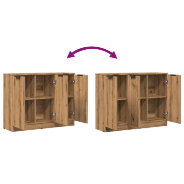 vidaXL Μπουφές Αρτισιανή Δρυς 90,5x30x70cm από Επεξεργασμένο Ξύλο 1 τεμ.