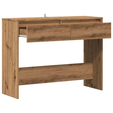 vidaXL Τραπέζι Κονσόλα Αρτισιανή Δρυς 100x35x76,5cm Επεξεργασμένο Ξύλο 1 τεμ.